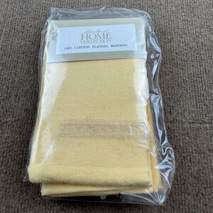 NEW Eddie Bauer Home  Flannel Pillow Case(1) Standard Yellow Made In Portugal